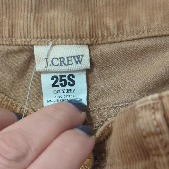 J. Crew Women's Skinny Leg Vintage Matchstick Corduroy Pants in Brown/Tan - Picture 3 of 10